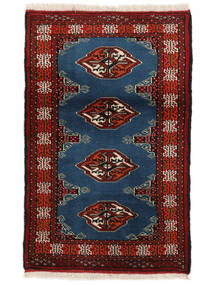 Turkaman Teppich 63X99 Schwarz/Dunkelrot Wolle, Persien/Iran Carpetvista