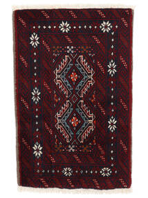 61X93 Tapete Balúchi Oriental Preto/Vermelho Escuro (Lã, Pérsia/Irão) Carpetvista