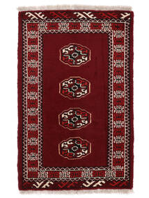  Orientalsk Turkaman Tæppe 63X97 Sort/Mørkerød Uld, Persien/Iran Carpetvista