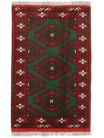 Turkaman Rug 60X94 Black/Dark Red Wool, Persia/Iran Carpetvista