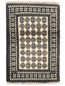 絨毯 バルーチ 61X90 ブラック/ベージュ (ウール, ペルシャ/イラン)