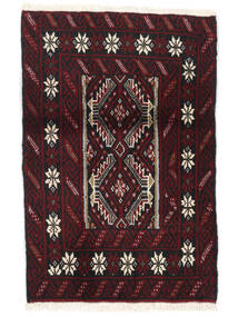 Belutsch Teppich 58X87 Schwarz/Beige Wolle, Persien/Iran Carpetvista