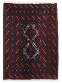 66X90 Dywan Beludż Orientalny Czarny/Brunatny (Wełna, Persja/Iran) Carpetvista