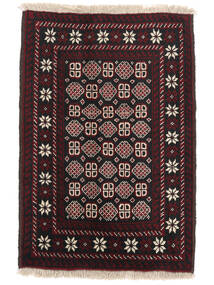 絨毯 バルーチ 63X91 ブラック/ダークレッド (ウール, ペルシャ/イラン)