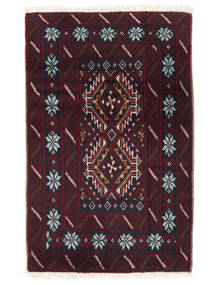  Baluch Rug 62X97 Persian Wool Black/Dark Red Small Carpetvista