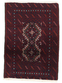 63X87 Turkaman Vloerkleed Oosters Zwart/Donkerrood (Wol, Perzië/Iran) Carpetvista
