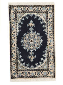 絨毯 ペルシャ ナイン 40X60 ブラック/ダークグレー (ウール, ペルシャ/イラン)