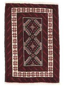 絨毯 バルーチ 64X94 ブラック/ダークレッド (ウール, ペルシャ/イラン)