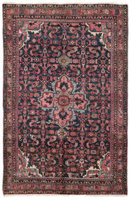 132X195 Enjelos Ca. 1890 Teppich Orientalischer Schwarz/Dunkelrot (Wolle, Persien/Iran)