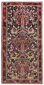 Tapete Oriental Afshar/Sirjan Ca. 1960 107X210 Preto/Vermelho Escuro (Lã, Pérsia/Irão)