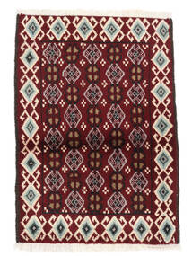  Orientalischer Belutsch Teppich 64X90 Schwarz/Dunkelrot Wolle, Persien/Iran Carpetvista