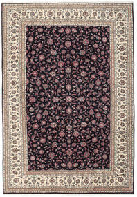 絨毯 カシャン Fine 245X360 ブラック/ダークレッド (ウール, ペルシャ/イラン)