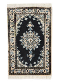  Persischer Nain Teppich 40X60 Schwarz/Beige (Wolle, Persien/Iran)