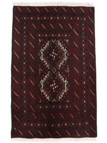 絨毯 バルーチ 61X94 ブラック (ウール, ペルシャ/イラン)