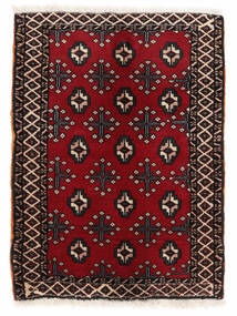 56X75 Tapis Turkaman D'orient Noir/Rouge Foncé (Laine, Perse/Iran) Carpetvista