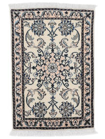 60X88 Nain Teppich Orientalischer Schwarz/Orange (Wolle, Persien/Iran) Carpetvista