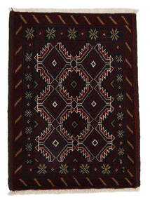 絨毯 バルーチ 67X90 ブラック/茶色 (ウール, ペルシャ/イラン)