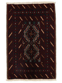 絨毯 バルーチ 63X94 ブラック/茶色 (ウール, ペルシャ/イラン)