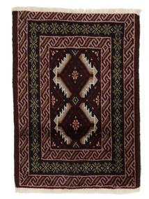 62X86 絨毯 バルーチ オリエンタル ブラック/茶色 (ウール, ペルシャ/イラン) Carpetvista