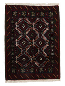 絨毯 バルーチ 65X88 ブラック/茶色 (ウール, ペルシャ/イラン)