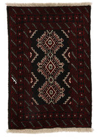  63X91 Baluch Rug Black/Brown Persia/Iran Carpetvista