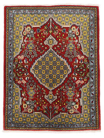 Tapete Persa Golpayegan 62X81 Preto/Vermelho Escuro (Lã, Pérsia/Irão)