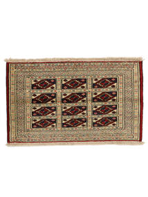  Orientalischer Turkaman Teppich 51X87 Orange/Schwarz Wolle, Persien/Iran Carpetvista