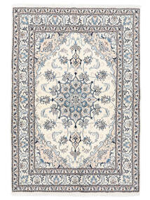  Orientalsk Nain Tæppe 146X209 Beige/Mørkegrå Uld, Persien/Iran Carpetvista