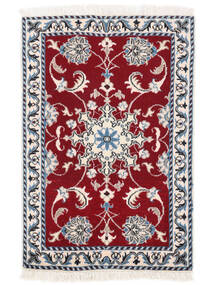 Nain Teppich 61X92 Dunkelrot/Beige Wolle, Persien/Iran Carpetvista