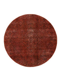  Ø 150 Dywan Colored Vintage Nowoczesny Okrągły Ciemnoczerwony/Czarny (Wełna, Persja/Iran) Carpetvista
