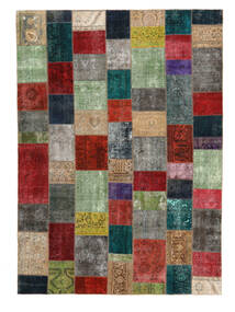  Persischer Patchwork Teppich 297X412 Schwarz/Dunkelrot Großer (Wolle, Persien/Iran)
