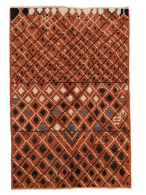 123X186 Moroccan Berber - Afghanistan Teppich Moderner Dunkelrot/Schwarz (Wolle, Afghanistan) Carpetvista