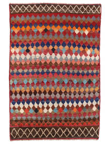 絨毯 Moroccan Berber - Afghanistan 113X174 ダークレッド/ブラック (ウール, アフガニスタン)