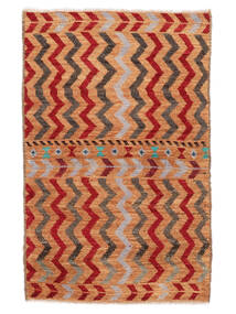 Moroccan Berber - Afghanistan Rug 95X132 Brown/Dark Red Wool, Afghanistan Carpetvista