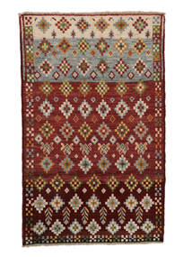 117X186 絨毯 Moroccan Berber - Afghanistan モダン ブラック/ダークレッド (ウール, アフガニスタン) Carpetvista