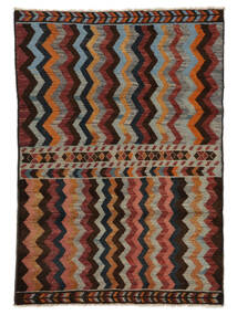 124X177 絨毯 Moroccan Berber - Afghanistan モダン ブラック/ダークレッド (ウール, アフガニスタン) Carpetvista
