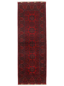 Tapis D'orient Afghan Khal Mohammadi 86X242 De Couloir Noir/Rouge Foncé (Laine, Afghanistan)