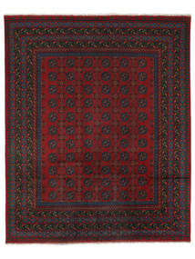 Afghan Fine Matot Matto 203X246 Musta/Tummanpunainen Villa, Afganistan Carpetvista