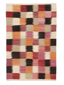171X260 Kelim Modern Teppich Moderner Dunkelrot/Beige (Wolle, Afghanistan) Carpetvista