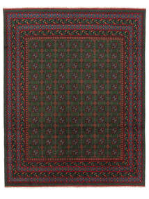 203X252 Tapis Afghan Fine D'orient Noir/Rouge Foncé (Laine, Afghanistan) Carpetvista