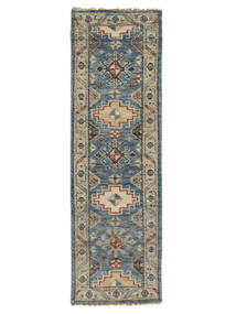  Orientalischer Kazak Indisch Teppich 76X244 Läufer Dunkelgelb/Dunkelgrau Wolle, Indien Carpetvista