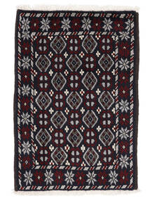  63X90 Balouch Szőnyeg Fekete/Sötétszürke Perzsia/Irán
 Carpetvista