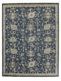  Orientalischer Usak Indisch Teppich 278X363 Schwarz/Dunkelgrün Großer Wolle, Indien Carpetvista