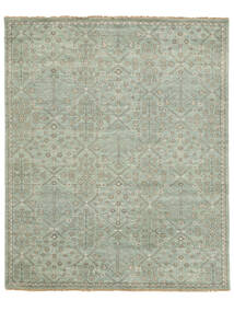 251X305 絨毯 ウサク インド オリエンタル グリーン/ダークイエロー 大きな (ウール, インド) Carpetvista