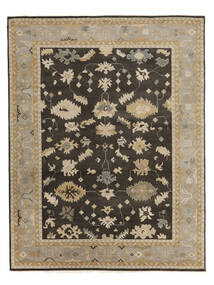 絨毯 ウサク インド 275X356 茶色/ブラック 大きな (ウール, インド)