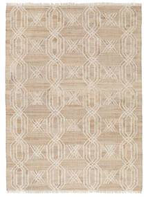 Cross Deco インドア/アウトドア用ラグ 200X300 ベージュ/オフホワイト ジュートラグ 絨毯