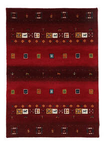  Gabbeh Indo Fine Tapete 100X150 Lã Preto/Vermelho Escuro Pequeno Carpetvista
