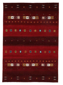 140X200 絨毯 ギャッベ インド Fine モダン 黒/深紅色の (ウール, インド)