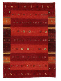 140X200 Gabbeh Indo Fine Rug Modern Dark Red/Black (Wool, India) Carpetvista
