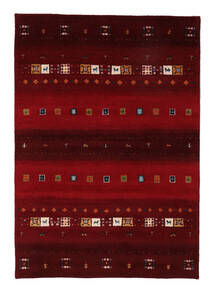 140X200 絨毯 ギャッベ インド Fine モダン 黒/深紅色の (ウール, インド)
